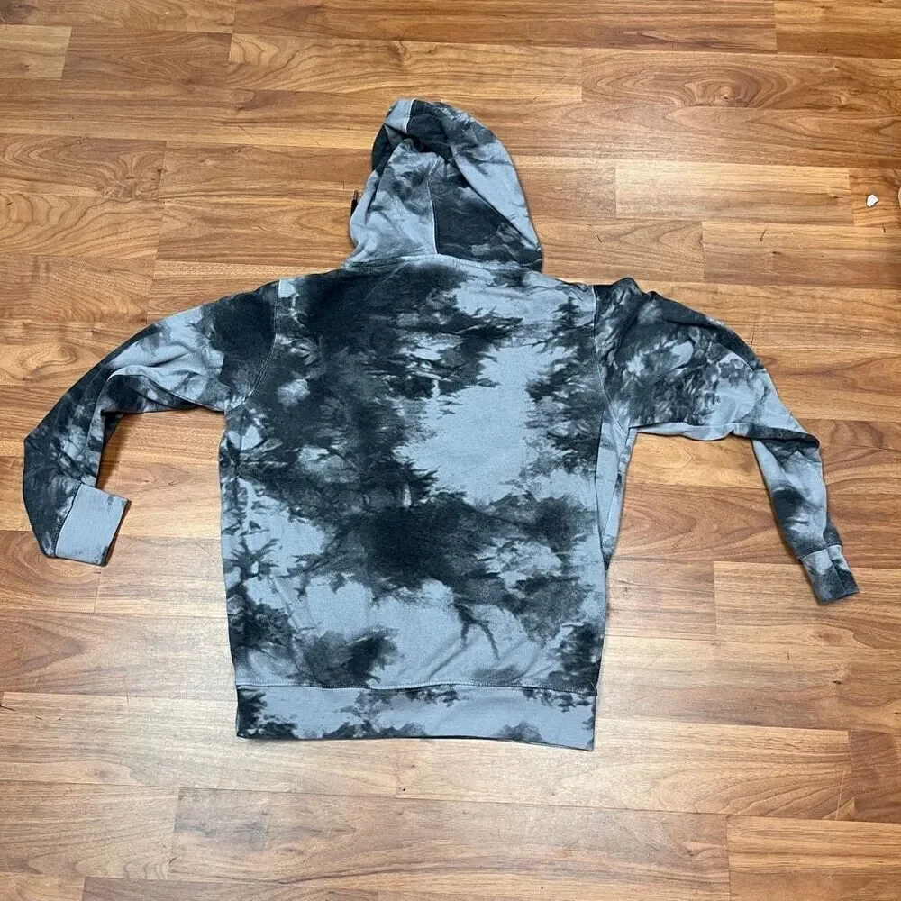 AC/DC Mens Grey Black High Voltage Graphic Draw String Hoodie Sweatshirt Small